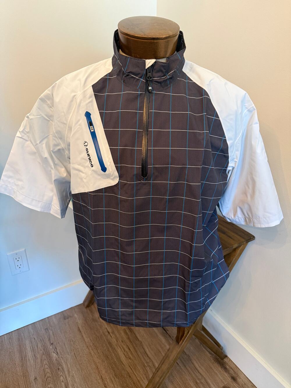 Sunice Typhoon Mens Pullover Gray Blue Size Large